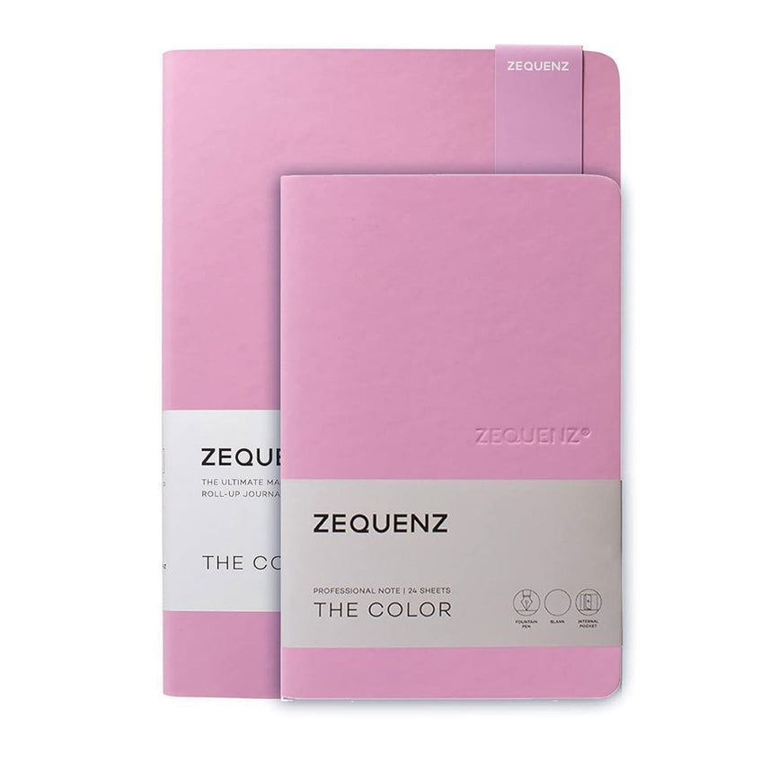Zequenz A5 & A6- Lilac Notebook Set Blank Acid Free Paper 200 Pages Each 80GSM 360 Degree Flexibility 100% Handmade Fountain Pen Friendly Color Series Pack of 2 Notebooks