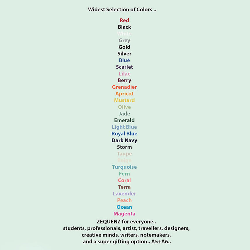 Zequenz A5 & A6- Lilac Notebook Set Blank Acid Free Paper 200 Pages Each 80GSM 360 Degree Flexibility 100% Handmade Fountain Pen Friendly Color Series Pack of 2 Notebooks