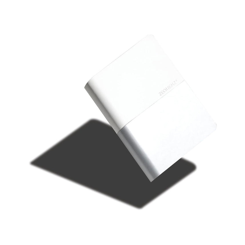 Zequenz Basic+ A6 Squared and Blank Notebook – White Silver