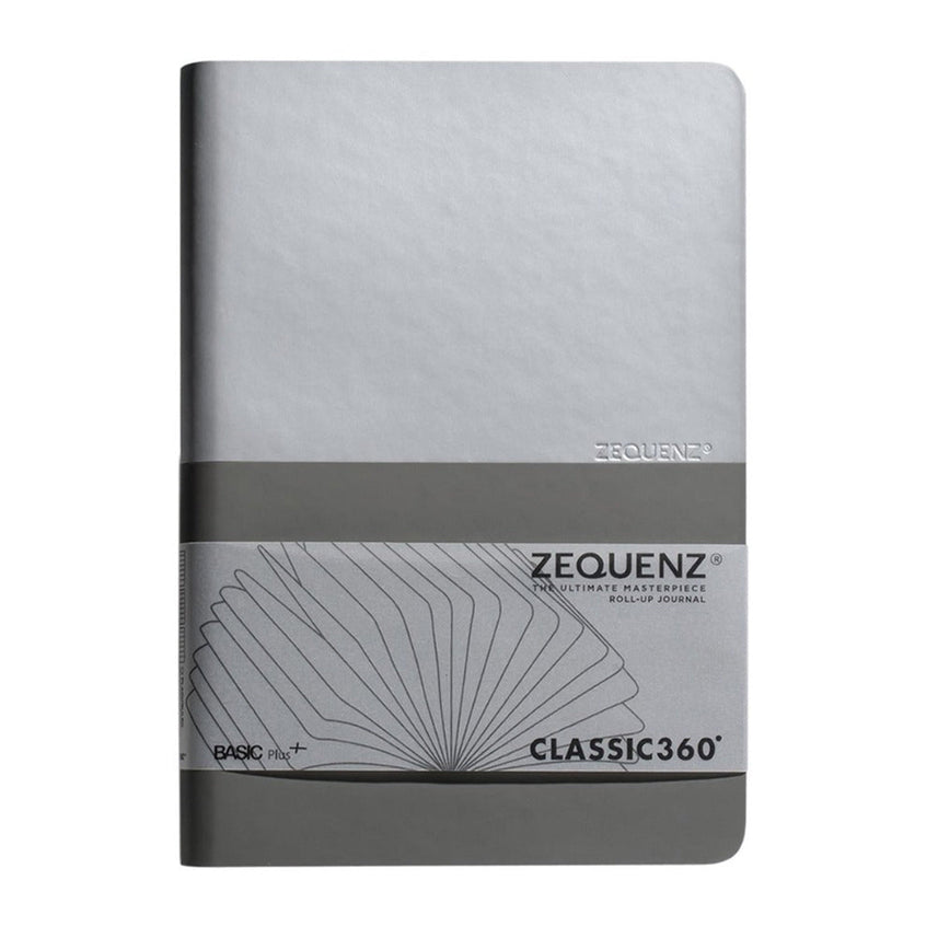 Zequenz Basic+ A6 Ruled and Blank Notebook - Silver Grey