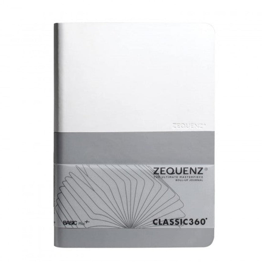 Zequenz Basic+ A5 Ruled and Blank Notebook – Silver-White