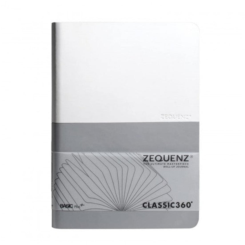 Zequenz Basic+ A6 Ruled and Blank Notebook - White Silver