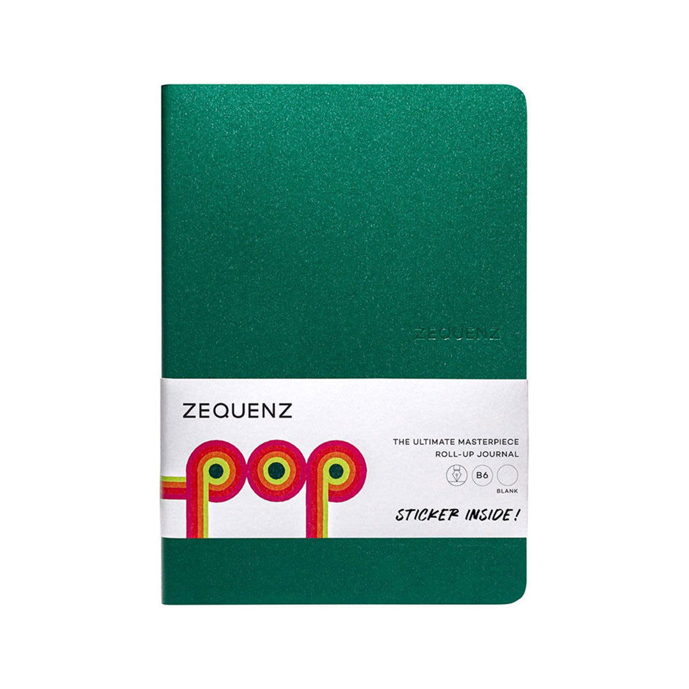 Zequenz Pop B6 Ruled Notebook - Forest Green