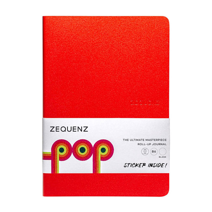 Zequenz Pop B6 Ruled Notebook - Poppy Red