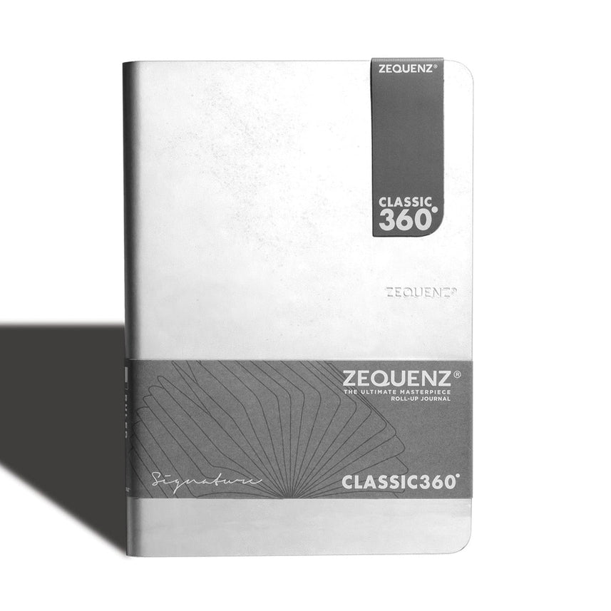 Zequenz Signature Classic Series A6 Blank Notebook - White