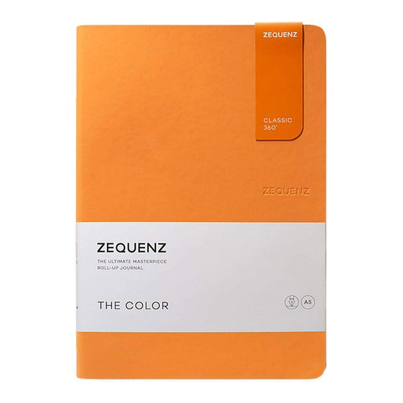 Zequenz A5 Size Apricot Orange Slim Notebook Dotted Acid Free Paper 200 Pages 80GSM 360 Degree Flexibility 100% Handmade Fountain Pen Friendly Color Series Bookmark Included