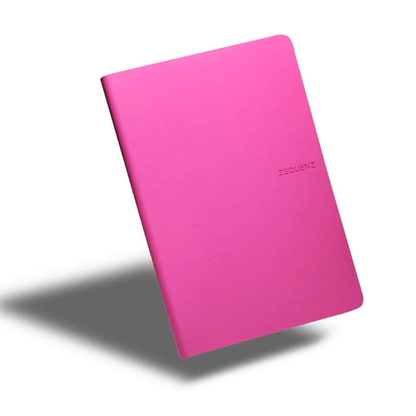 Zequenz A5 Size Magenta Pink Slim Notebook Squared Acid Free Paper 200 Pages 80GSM 360 Degree Flexibility 100% Handmade Fountain Pen Friendly Color Series Bookmark Included