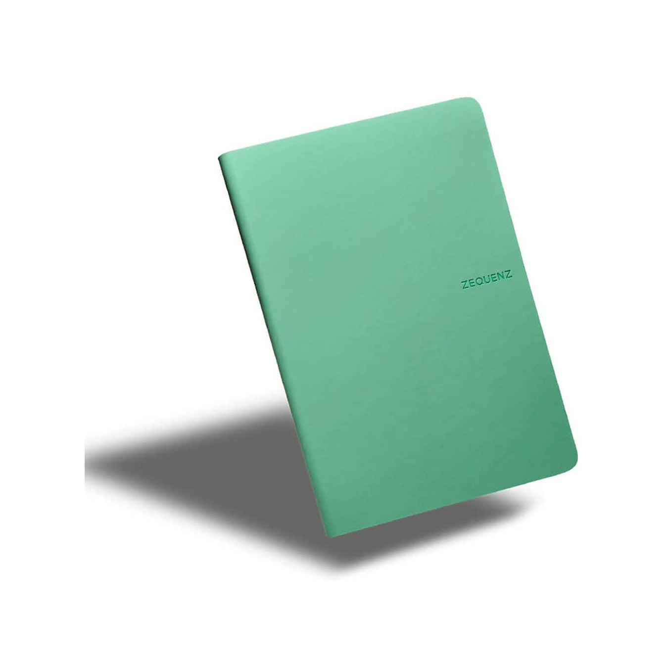 Zequenz A5 Size Fern Green Slim Notebook Dotted Acid Free Paper 200 Pages 80GSM 360 Degree Flexibility 100% Handmade Fountain Pen Friendly Color Series Bookmark Included