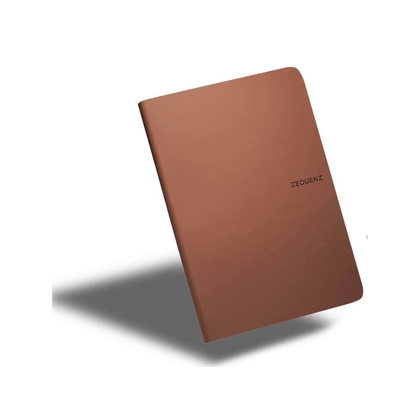 Zequenz A5 Size Terra Brown Slim Notebook Dotted Acid Free Paper 200 Pages 80GSM 360 Degree Flexibility 100% Handmade Fountain Pen Friendly Color Series Bookmark Included