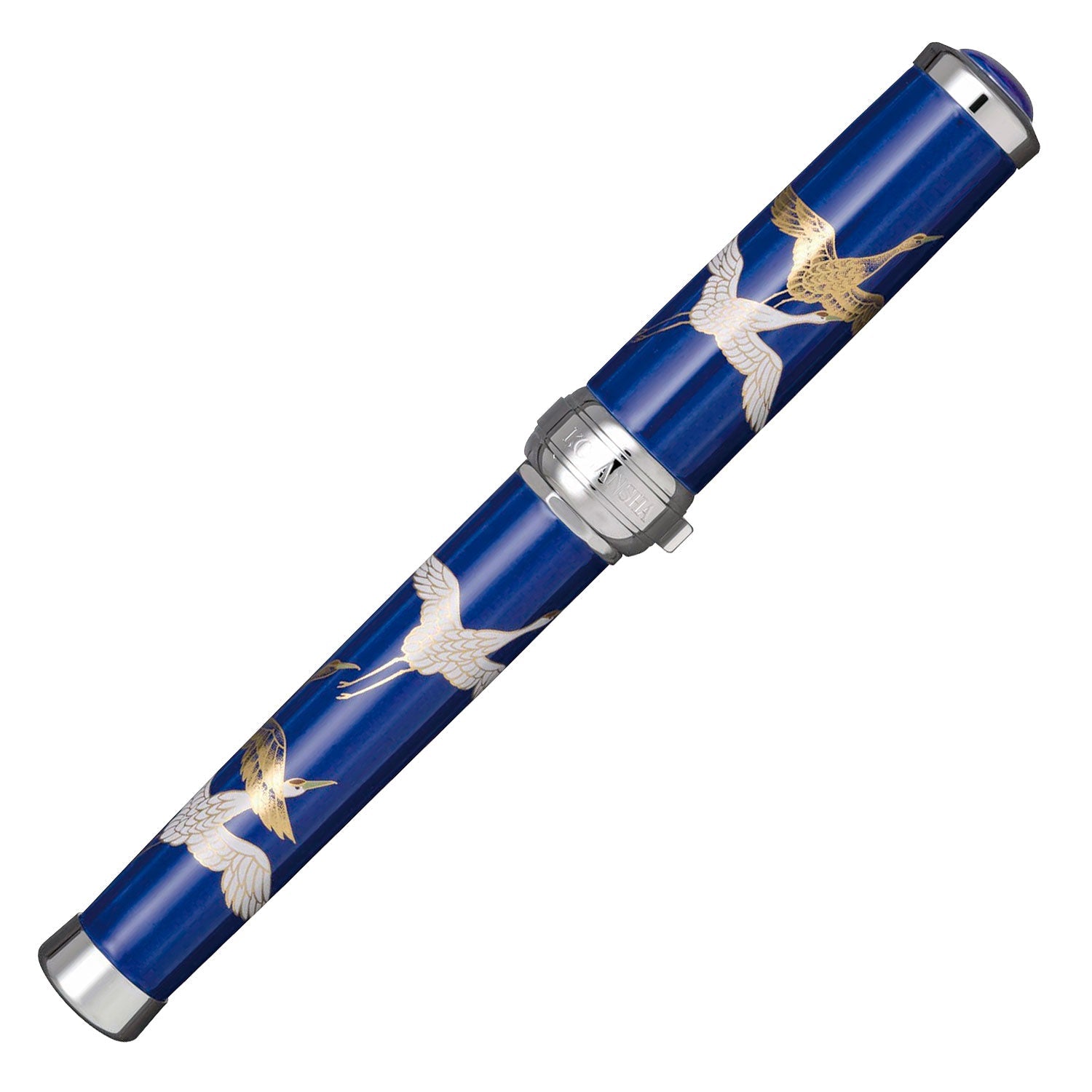 Arita Ware 400th Anniversary Fountain Pen Lazuli Tsuru no Mai [Silver] (manufactured by Koransha)