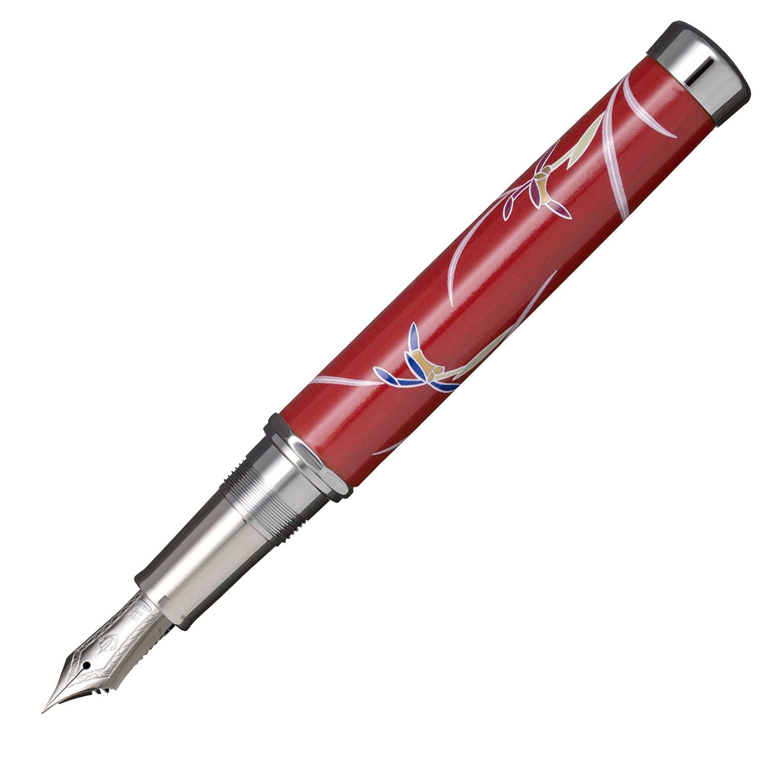 Arita Ware 400th Anniversary Fountain Pen Venetian Red Orchid [Silver] (manufactured by Koransha)