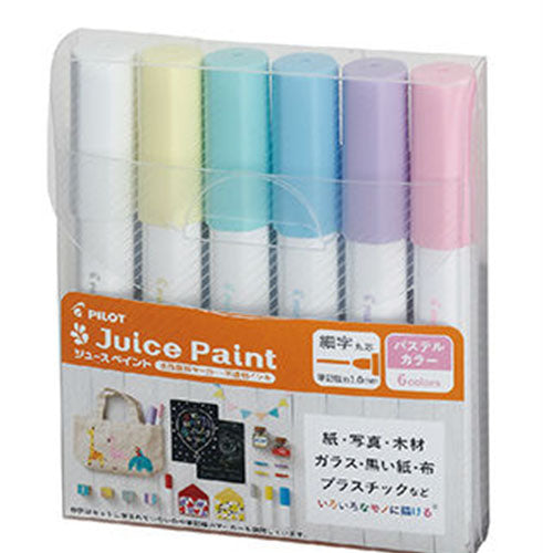 Pilot Marker Pen Juice Paint Pastel Color - 1.0mm - 6 Colors Set