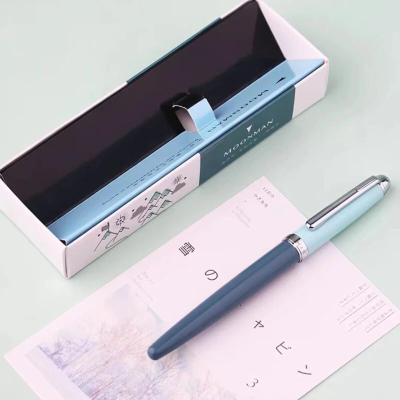 Moonman Youth Bright Metal F Fountain Pen - SCOOBOO - MQC-03F - Fountain Pen